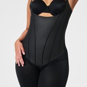 SPANX sculpt Open-Bust Mid-Thigh Bodysuit  Style# 10426R Very Black 2X  NEW